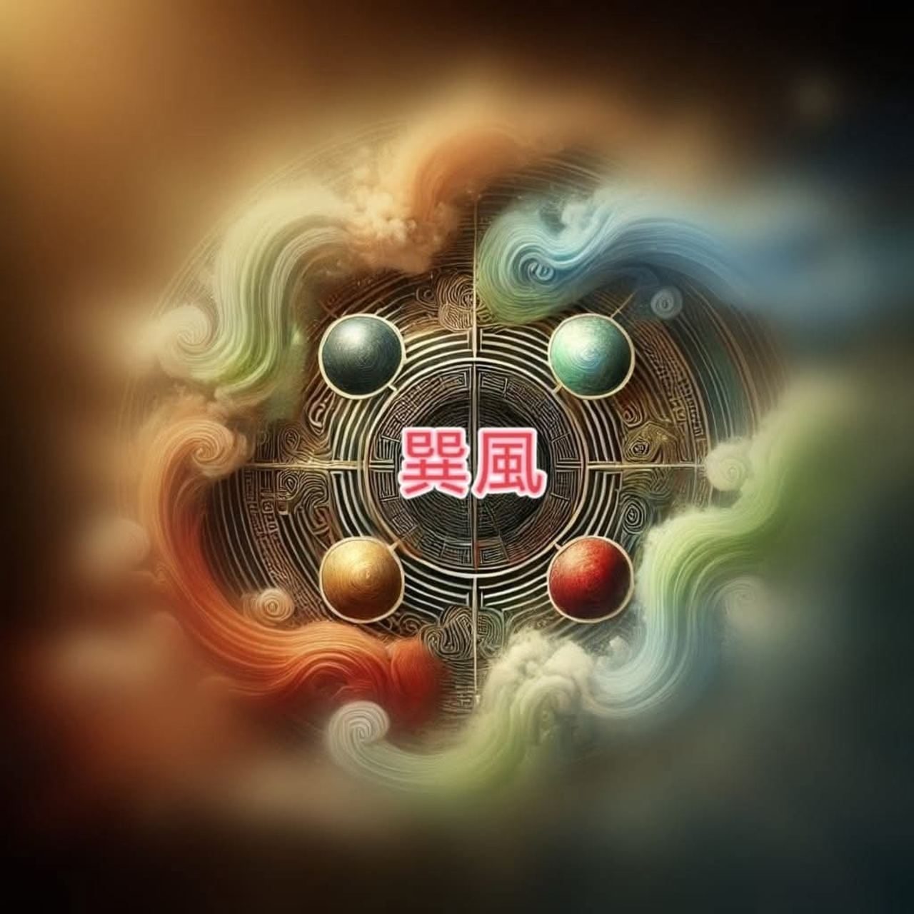 巽風堪輿研究中心品牌主視覺鎮山母圖